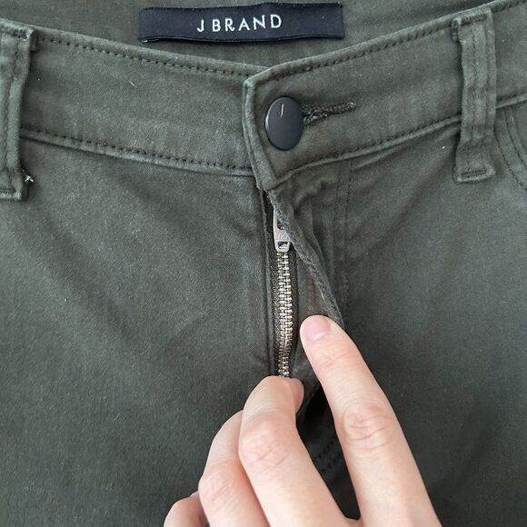 J Brand Women's Size 29 Dark Green Skinny Pants Slim Fit Classic Neutral Stretch - Picture 6 of 11